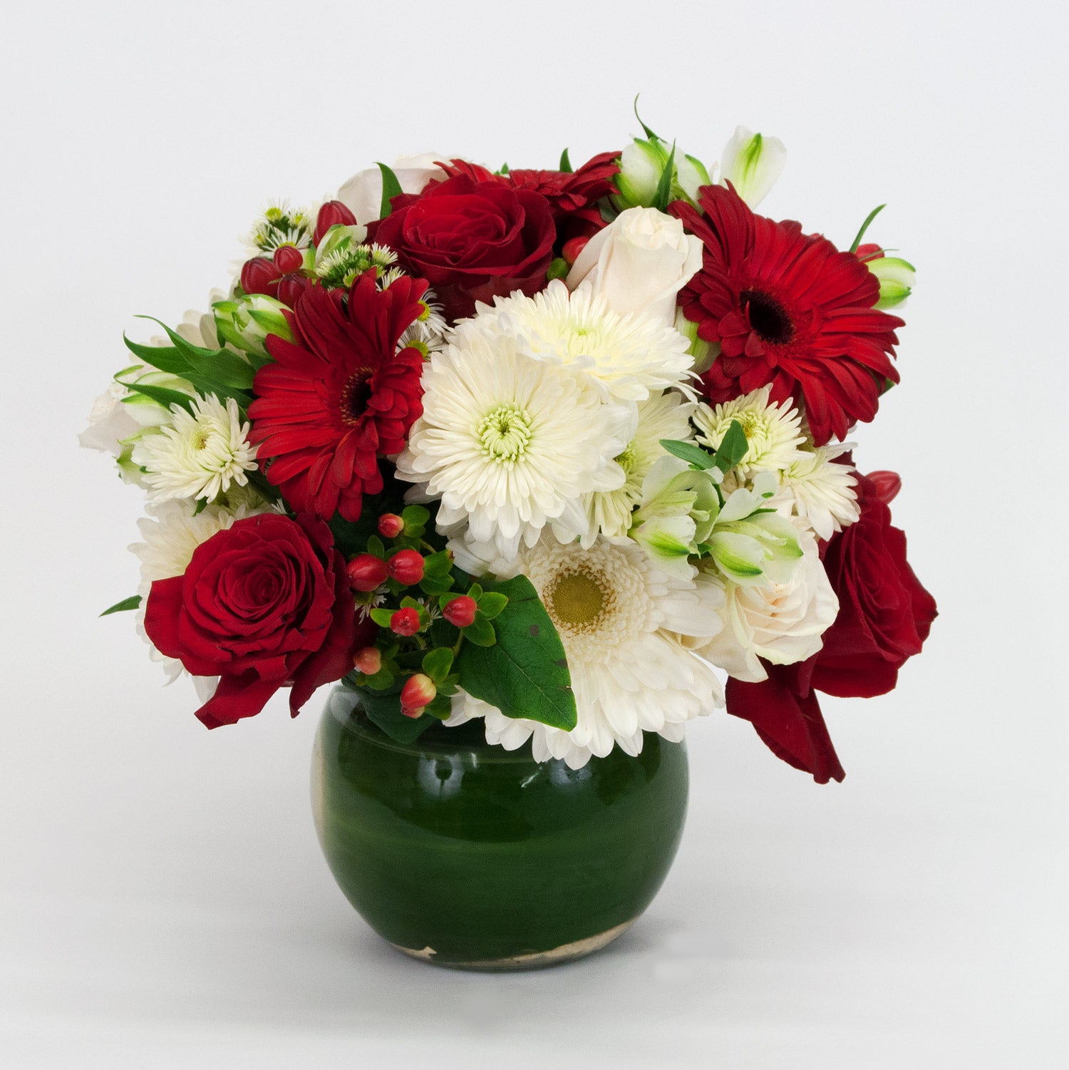 Festive Red and White Bouquet