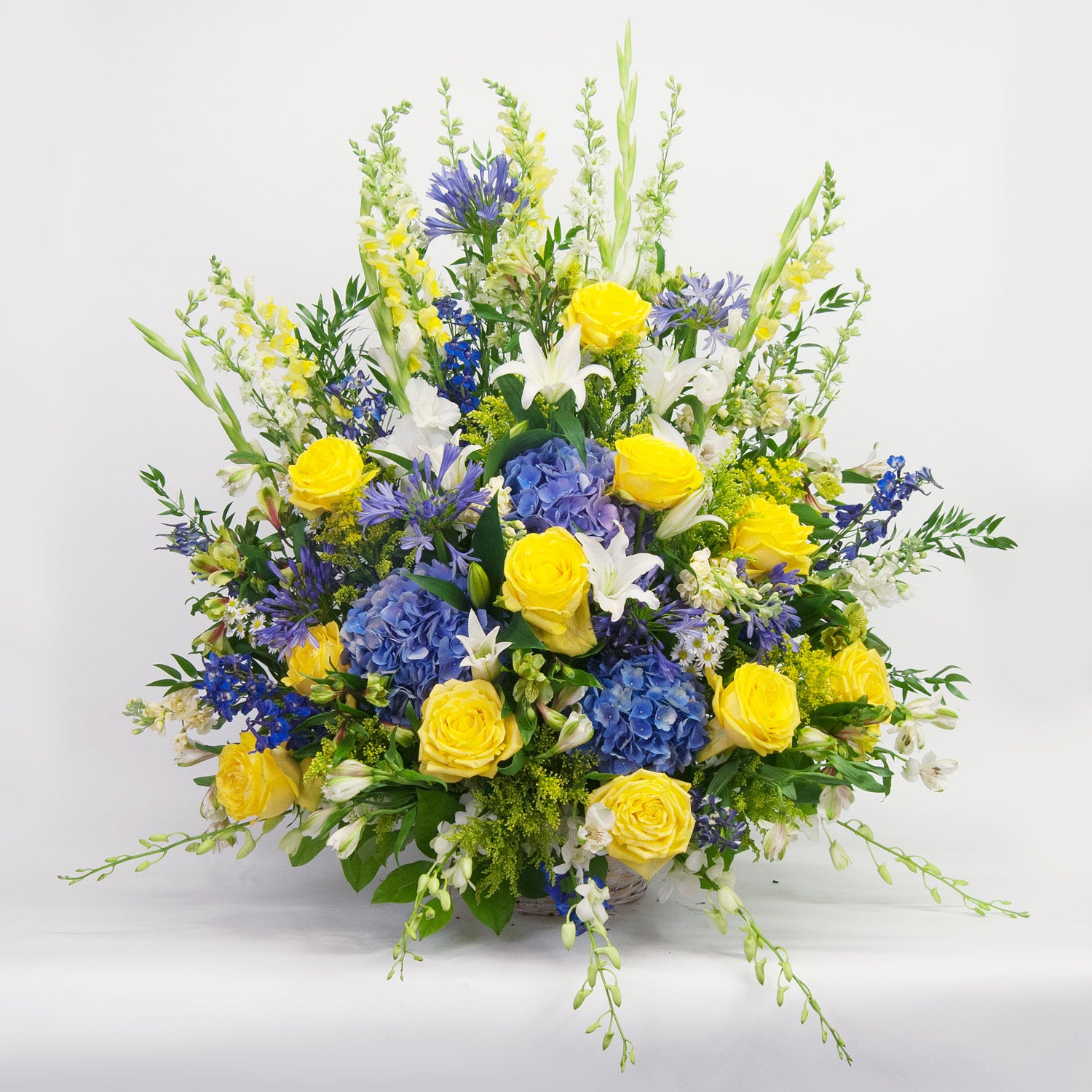Yellow and Blue Sympathy Basket